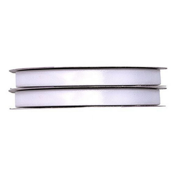White Satin Ribbon 3/8 Inch 100 Yards for Gift Wrapping, Weddings, Hair, Dresses, Blanket Edging, Crafts, Bows, Ornaments; by Mandala Crafts