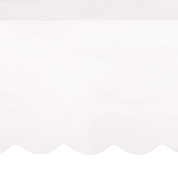 White Scalloped Paper Party Tablecloth, 108 Inch x 54 Inch