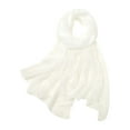 thumbnail image 1 of White Scarf Women Summer Casual Colorful Multicolor Solid Color Chiffon Thin Regular Silk Scarf Sunscreen Scarf, 1 of 3