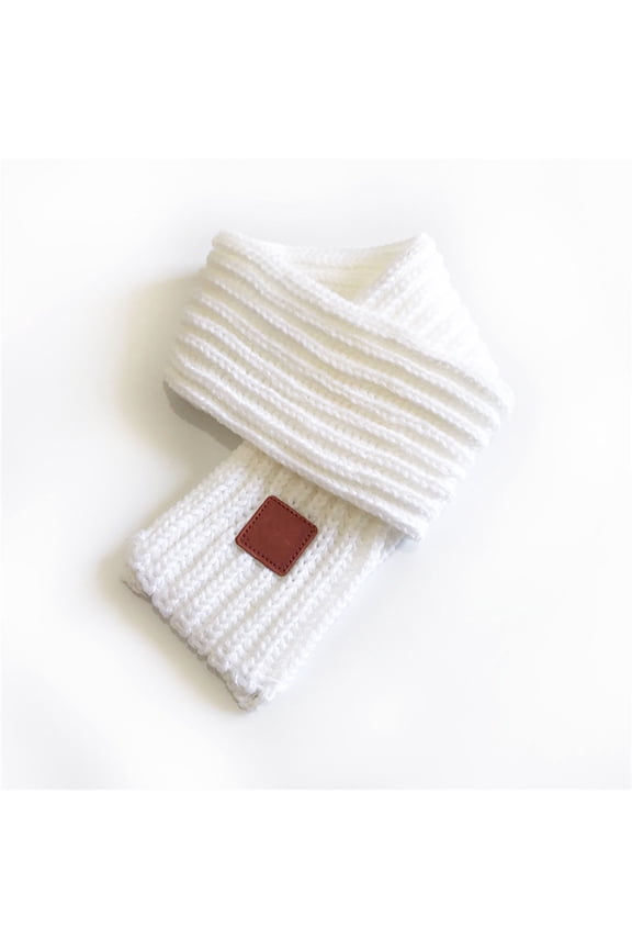 White Scarfs Scarf Kids Winter Warm Knit Scarves Warm Scarf Neck Warmer for Toddlers Boys Girls