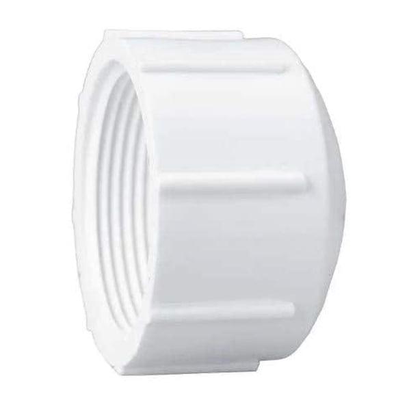 White Sch 40 1/2 Inch FNPT Female Pipe Thread Plastic Pipe Cap 1/2 inch PVC Female Threaded Pipe End Cap PVC Threaded Plug for Home Sewer Plumbing Water Line