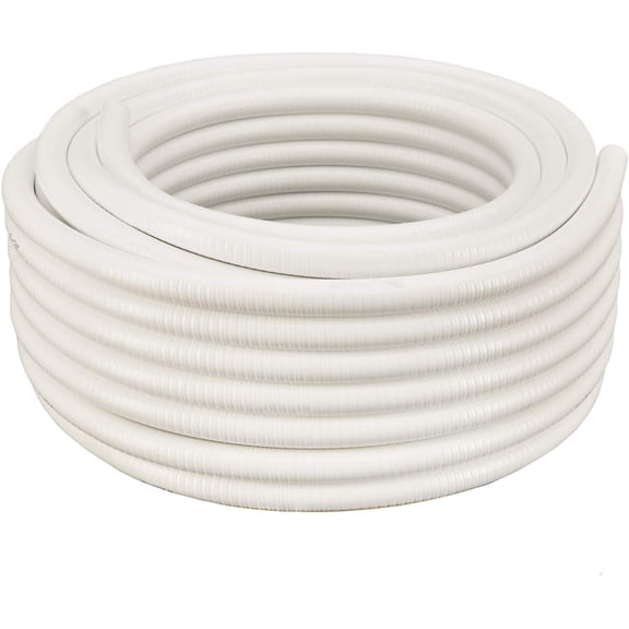 White Schedule 40 Flexible PVC Pipe, Hose, Tubing for Pools, Spas and Water Gardens (3/4" Dia x 10 ft)