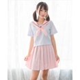 White School girl Uniform Japanese Class Navy Sailor School Uniforms