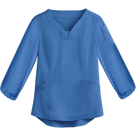 White Scrubs for Women Set Thanksgiving Scrubs Tops for Women Womens Scrub Sets with Pockets Sky Blue Size 2XL