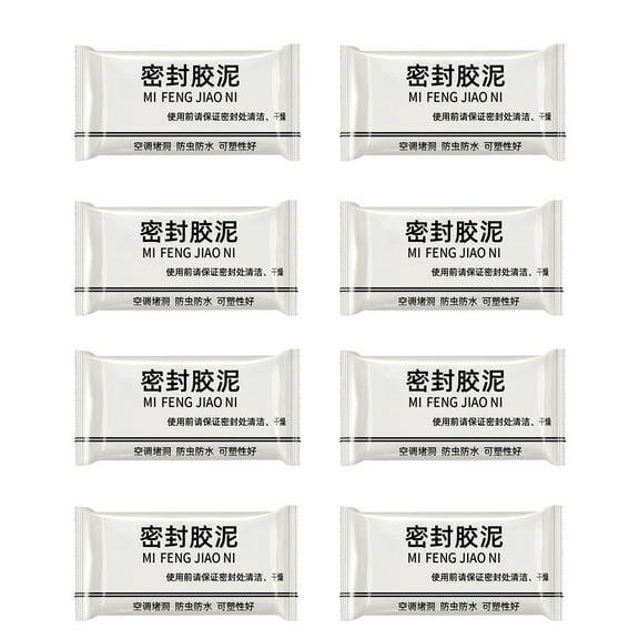White Seal Putty Waterproof Duct Seal Repair Sealing Clay,Quick Mending Mud for Pipe Connection, Wall Hole, Air Conditioning Holes (20g 8pcs)