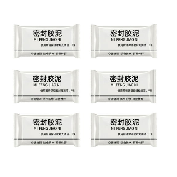 White Sealant Mud - 8-Pack Hole & Crack Repair Compound for Roofs, Walls, Pipes - Flexible, Fast-Drying, Flame Retardant, Waterproof Sealant for Concrete, Wood & Metal Surfaces