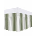 thumbnail image 1 of White Seaweed Green Gradient Bed Skirt Simple Pattern Bed Skirts California King Size 16 Inch Drop, Wrap Around Dust Ruffle&nbsp;Bedskirt with Adjustable Elastic Belt for Queen Size Beds, 1 of 7