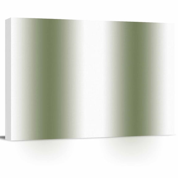 White Seaweed Green Gradient Canvas Print Wall Art Simple Pattern Pictures Painting Morden Artwork for Living Room Bedroom, Ready to Hang - 12"x16"