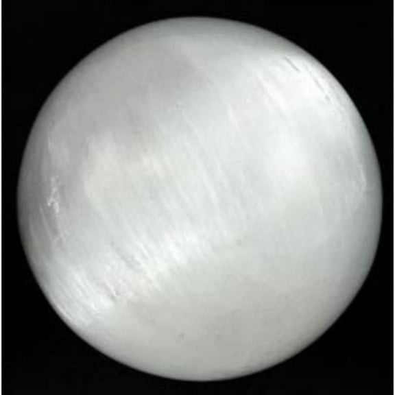 White Selenite crystal ball