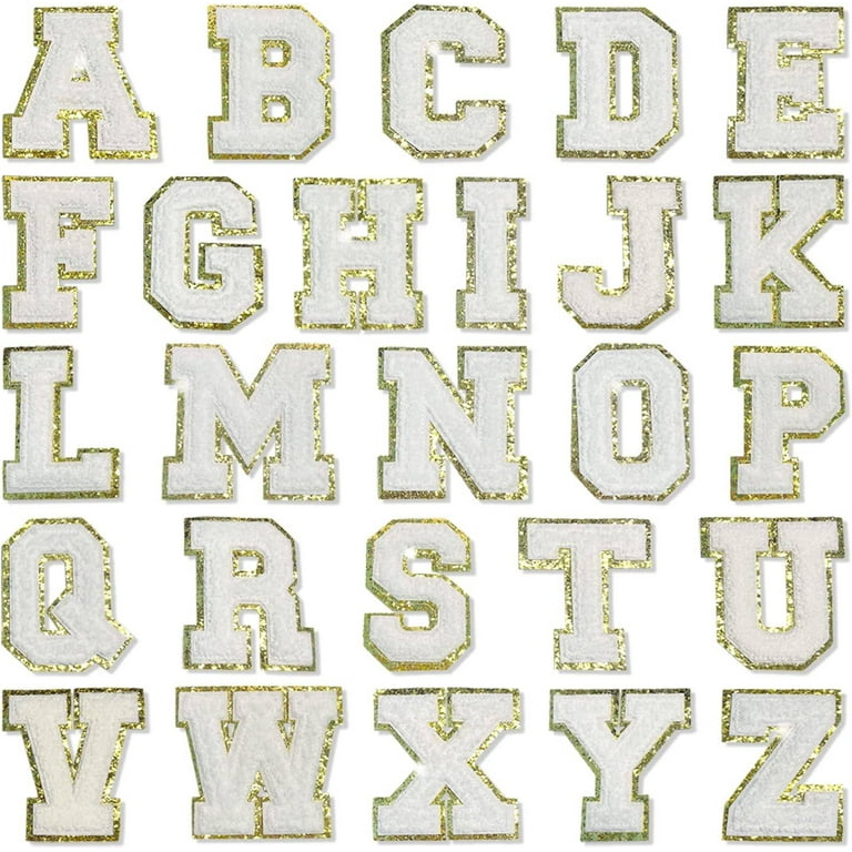 Self Adhesive Chenille Letter Patches Glitter Chenille - Temu