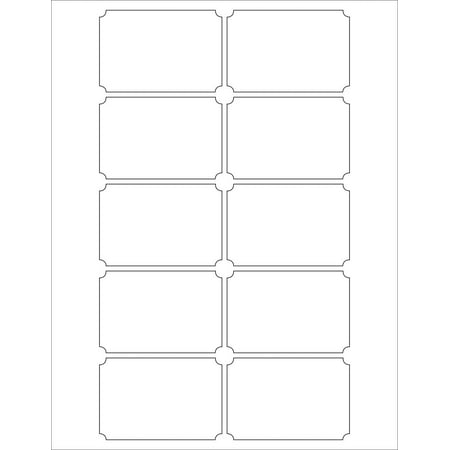 White Self Adhesive Labels Compatible with Laser & Inkjet Printers Shipping Label Multipurpose with Template Included 3x2 inch (50 Labels / 5 Sheets)