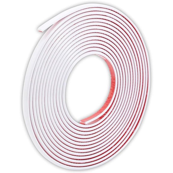 White Self Adhesive Wall Edging Strip Peel and Stick Trim Seam Wall Sticker Decor Tape Decorative for Ceiling/Corner/Mirror/Furniture/Door/Wardrobe/ and Auto Decor (0.8CM*5M/0.31IN*16.4FT)
