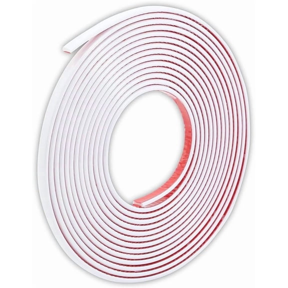 White Self Adhesive  Wall Edging Strip Peel and Stick Trim Seam Wall Sticker Decor Tape Decorative for Ceiling/Corner/Mirror/Furniture/Door/Wardrobe/ and Auto Decor (0.8CM*5M/0.31IN*16.4FT)