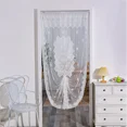 thumbnail image 1 of White Semi-Sheer Lace Door Curtain Embroidery Voile French Door Curtain Us, 1 of 2