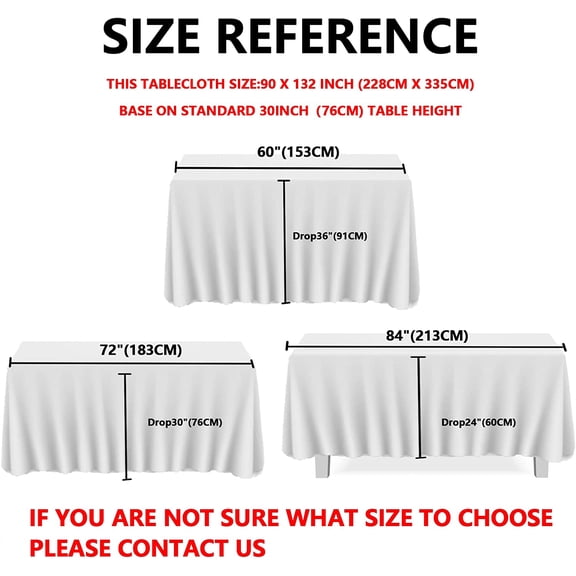 White Sequin Tablecloth 132" x 90" (Rectangular) Sparkly Table Cover Overlay for Wedding Birthday Party Baby Bridal Shower