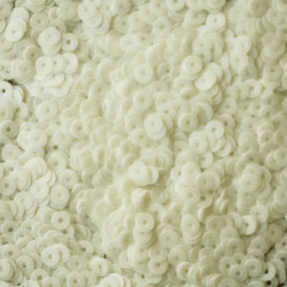 White Sequins 4mm Porcelain Semi Opaque Translucent Made in USA