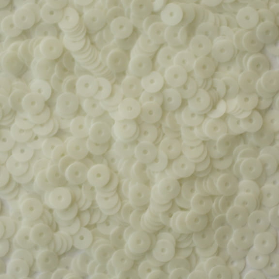 White Sequins 5mm Porcelain Semi Opaque Translucent Made in USA