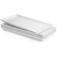 thumbnail image 1 of White Serving Platters, Porcelain Serving Trays for Parties, Large Rectangular Plates - 15.5 Inch, Set of 4, 1 of 2