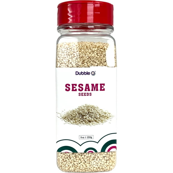 White Sesame Seeds - 9 oz. High Quality Sesame Seeds Dubble O Brand