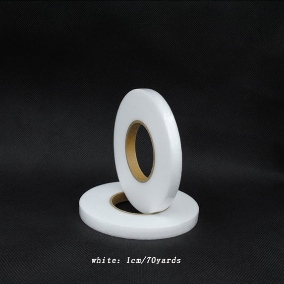 White No Sew Hemming Tape Double Sided,Sticky Strong Adhesive Cloth Leather Tape Press-on Tape, No Ironing, Gluing, Alterations and Hemming,Easy to Remove