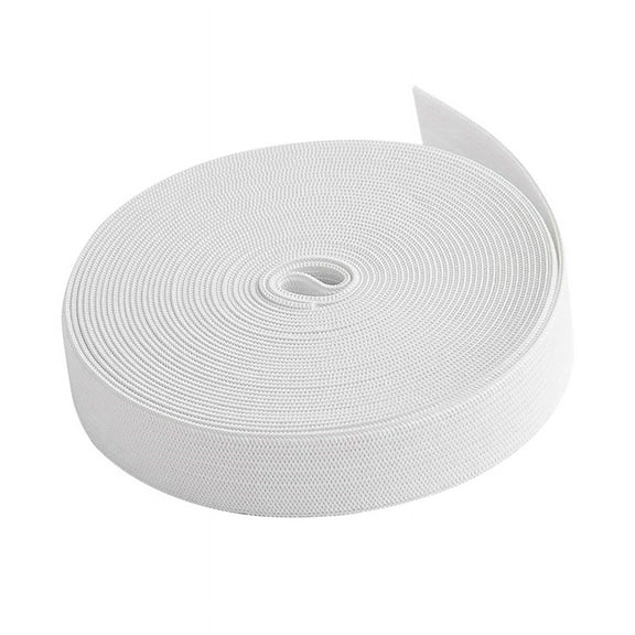 White Sewing Elastic Band 40M 3/4 Inch Knit Elastic Spool Heavy Stretch High Elasticity Strap Material for Sewing Crafts
