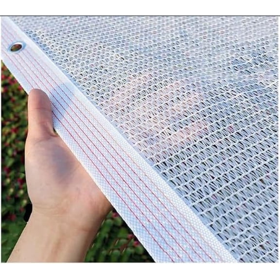 White Shade Cloth 55% Garden Net for Greenhouse Plants 10x10ft 10x20ft 13x23ft Outdoor Sun Mesh Screen Cover Patio Balcony Chicken Coops13x13ft