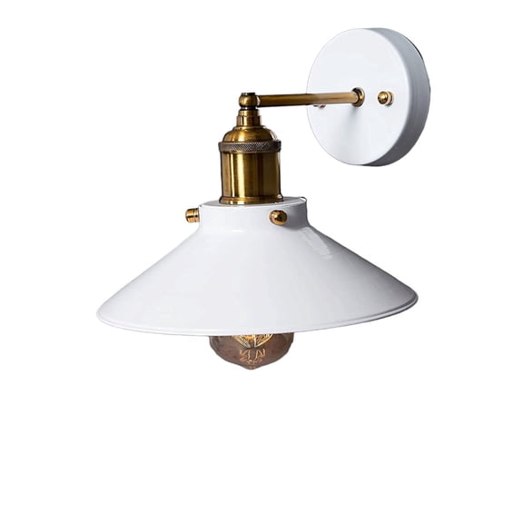 White Shade Sconce 1 Holder Mid Century Light Bathroom Vanity Light 1 Light Wall Lighting Lamp Bathroom Sconce Lighting