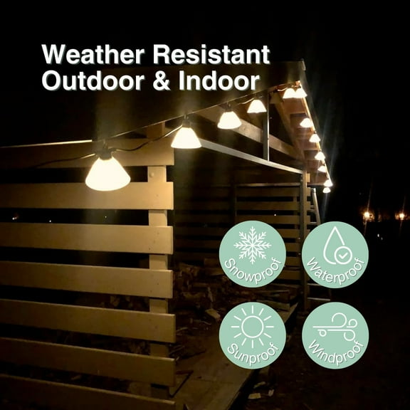 White Shades for LED String Lights. Weather Resistant, Covers for String Lights. Save 20%, 24 Shades. Use Year Round. Use for All Occasions- Weddings, Parties. Use on Bistro Lights, Party Lights,