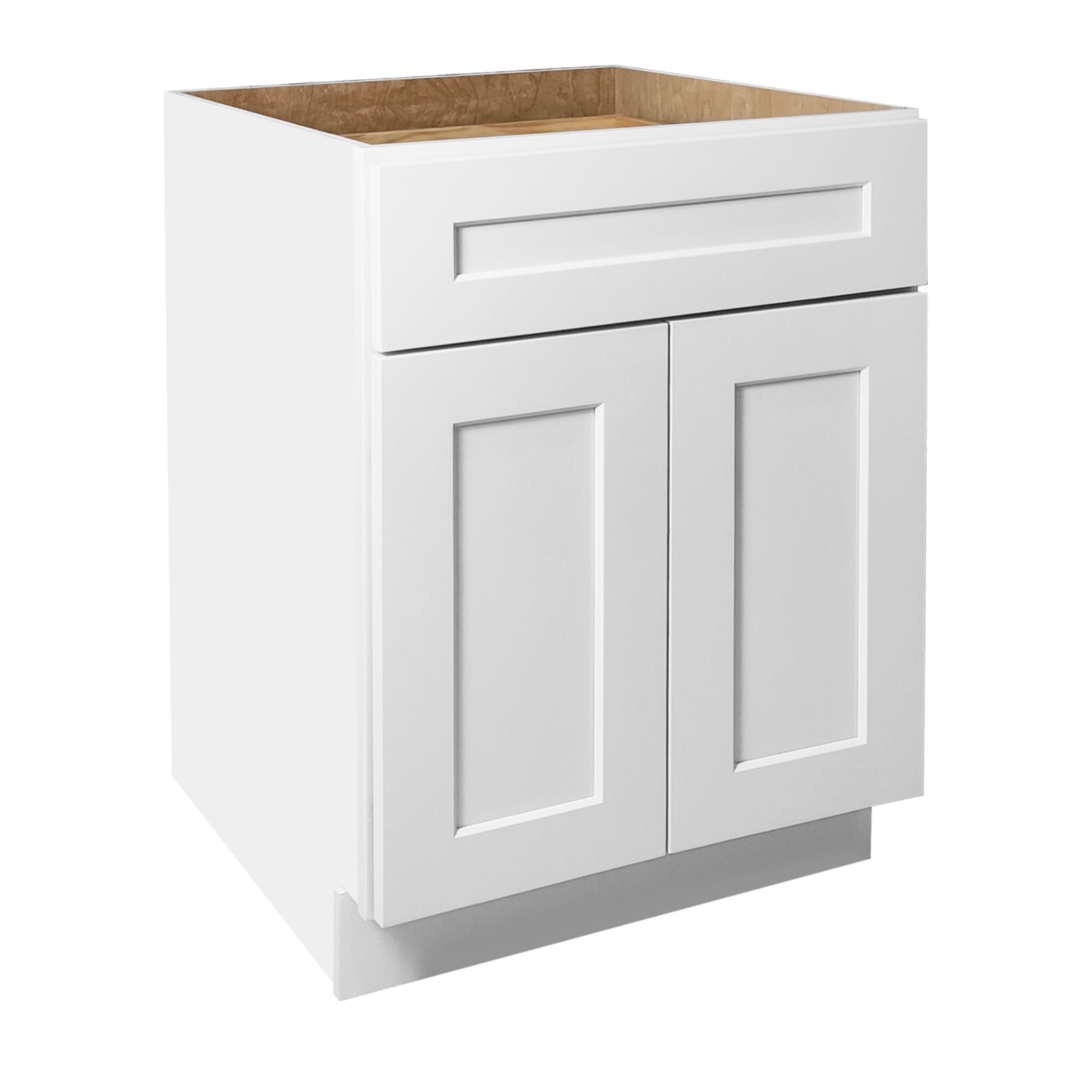 White Shaker Solid Wood Double Doors Base Cabinet,for Kitchen, Laundry ...