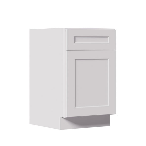 White Shaker Solid Wood Single Door Base Cabinet,for Kitchen, Laundry,and Bathroom Storage Adjustable Shelves Ready to Assemble (21" Wx34.5"Hx24"D)