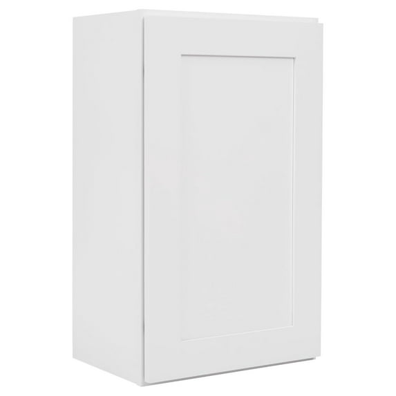 White Shaker Wall Cabinet - Ready to Assemble, Perfect for Kitchen, Laundry, and Bathroom Storage - 18" W x 30" H x 12" D