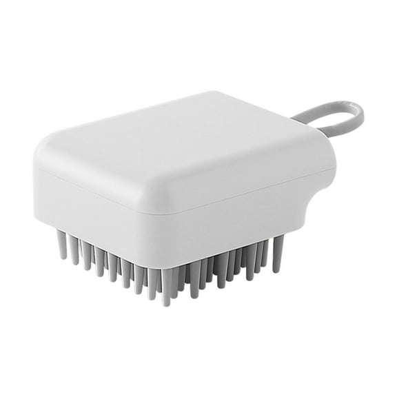 White Shampoo Brush Scalp Massager Head Cleansing Tool For Hair Care Bath Shower Comb With Soft Bristles Detangler Relaxation Device Plastic Handle Easy Grip K-40 White