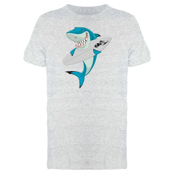 White Shark Bites Surfboard Tee Men's -Image by Shutterstock