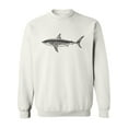 thumbnail image 1 of White Shark Drawing Sweatshirt Men -Image by Shutterstock, Male 3X-Large, 1 of 4