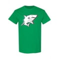 thumbnail image 1 of White Shark Glitch Effect T-Shirt Men -Image by Shutterstock, Male Large, 1 of 2