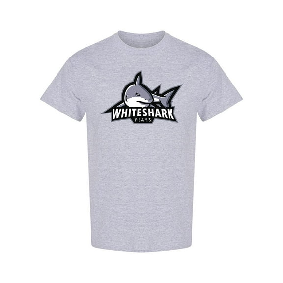 White Shark Mascot T-Shirt Men -Image by Shutterstock, Male x-Large