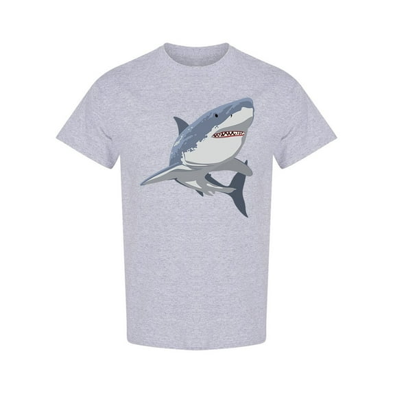 White Shark Predator T-Shirt Men -Image by Shutterstock, Male x-Large