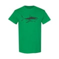thumbnail image 1 of White Shark Silhouette T-Shirt Men -Image by Shutterstock, Male Small, 1 of 2
