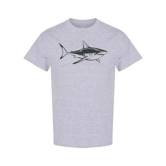 White Shark Silhouette T-Shirt Men -Image by Shutterstock, Male Small