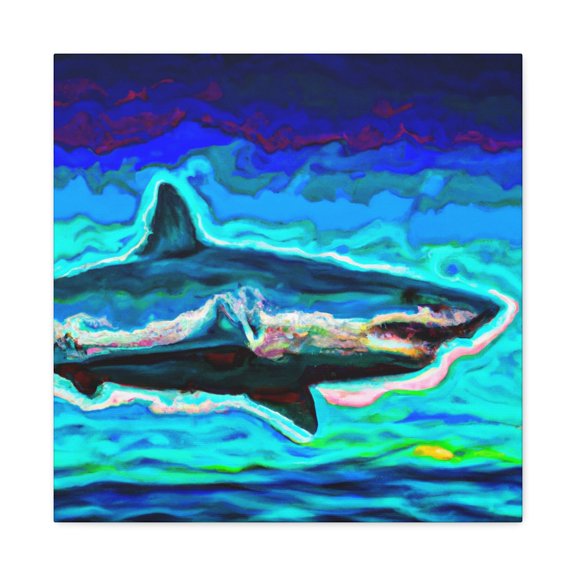 "White Shark in Fauvism" - Canvas