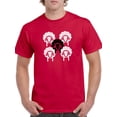 thumbnail image 1 of White Sheeps And The Black Sheep Graphic On The Middle Men Red T-Shirt, Male x-Large, 1 of 4