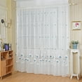 thumbnail image 1 of White Sheer Curtains Rod Pocket Sheer Voile Window Curtain 2 Panels Set 39 Width 79 Inch Long Daisy Print Semi Transparent Window Drapes for Kitchen Bedroom Children Living Room Yard, 1 of 4