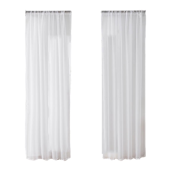 White Sheer Curtains Solid Color Lightweight Rod Pocket Translucent Window Curtains 51.18 X 39.37 Inches 130 X 100 Cm White For Living Room Bedroom