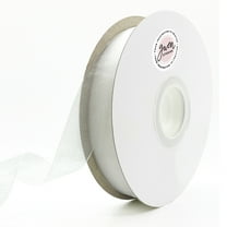 White Sheer Organza Ribbon for Crafts and Gift Wrap, 7/8" x 100 Yards by Gwen Studios
