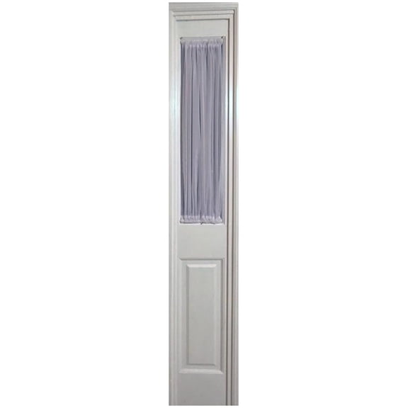 White Sheer SIDELIGHT Curtain 29" Wide 35" Length Rod Pocket TOP and Bottom