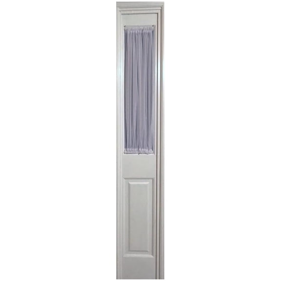White Sheer SIDELIGHT Door Curtain 29"X 38" Length Rod Pocket TOP and Bottom