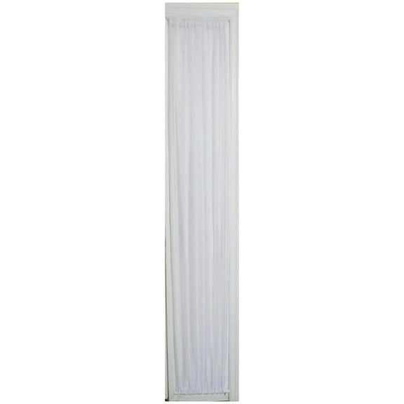 White Sheer Sidelight Curtains 36x82 Inch - Rod Pocket Sidelight Window Treatment - Voile Sheer Panels for Doors & Windows - French Door Curtains