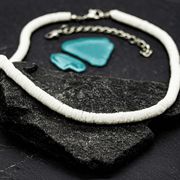 White Shell Necklace, Hawaiian Seashell Necklace for Men, Beach Necklaces for Women, Beachy Beaded Summer Choker 2pcs