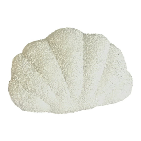 White Shell Shaped Pillow 35X25X3Cm Creative Home Sofa Office Cushion Decorative Soft Plush Throw Pillow For Living Room Bedroom White