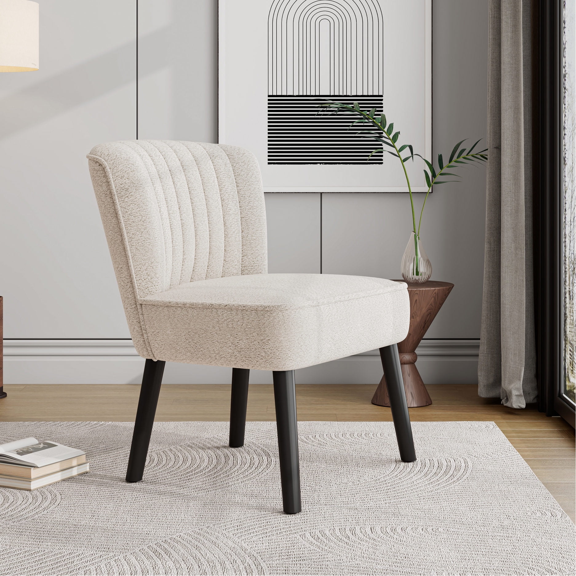 White Shellback Chair | Designed for Compact Areas, Enhances Interior ...